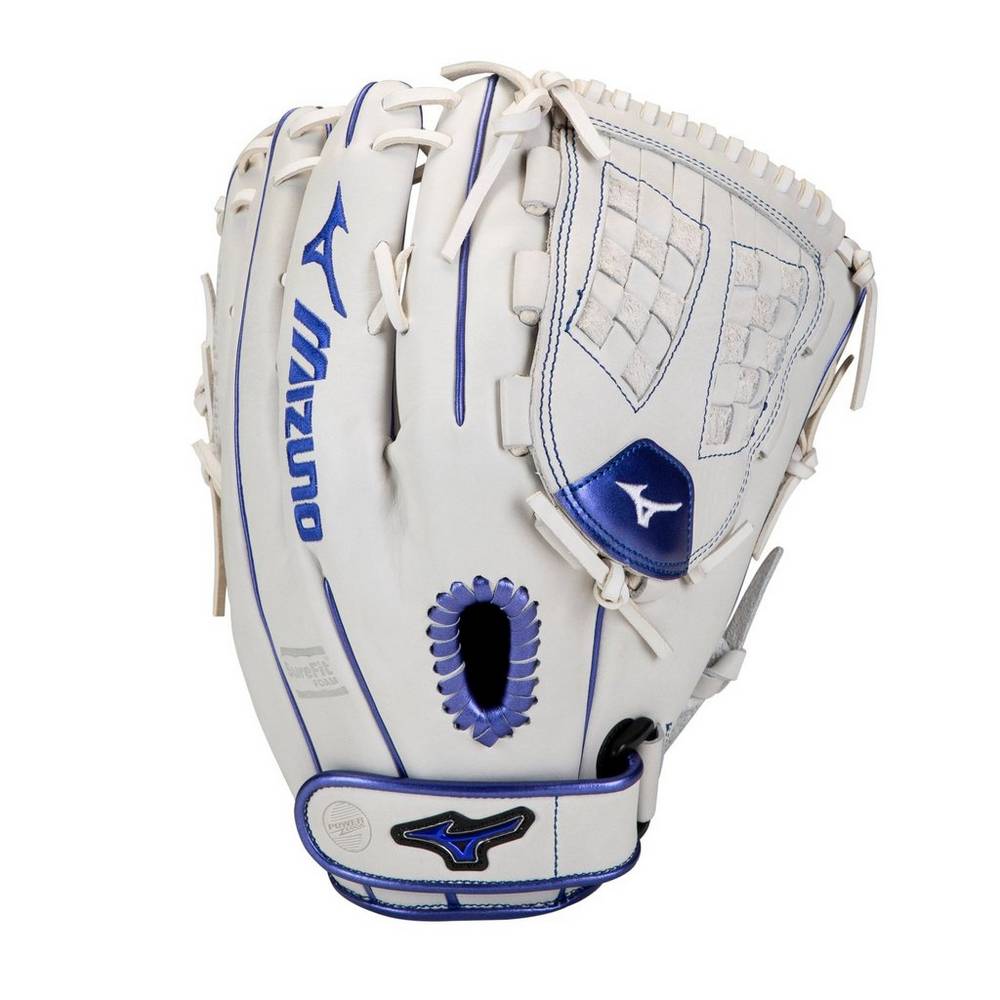 Womens Mizuno MVP Prime SE Fastpitch 12.5" Softball Gloves White/Royal Philippines (SGNPDW976)